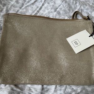 Silver Suede Bag/ Clutch Purse Gap / NWT